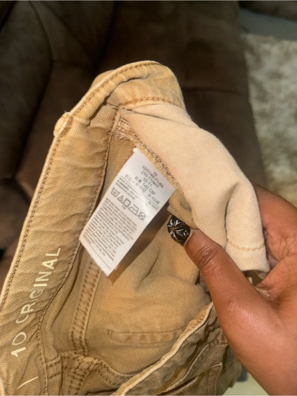 Lot of 2 Gap Kids Jeans Size 10 - Blue Straight & Tan Original Fit